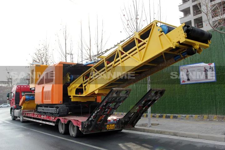 顛覆傳統(tǒng)裝車方式，山美履帶式取料機助您實現(xiàn)降本增效、節(jié)能減排！